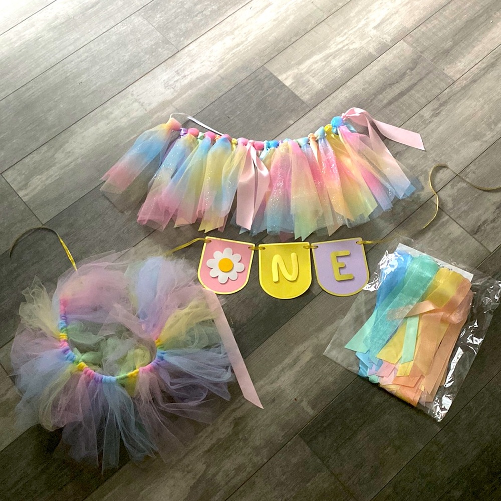 Baby girl tutu birthday outfit